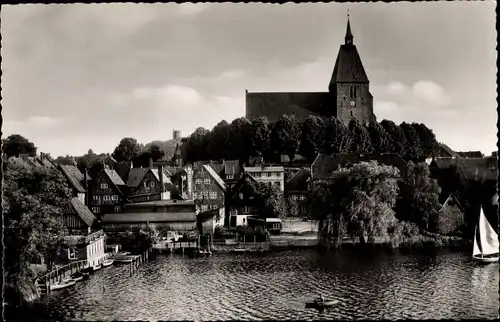 Ak Mölln im Herzogtum Lauenburg, See, Segelboot