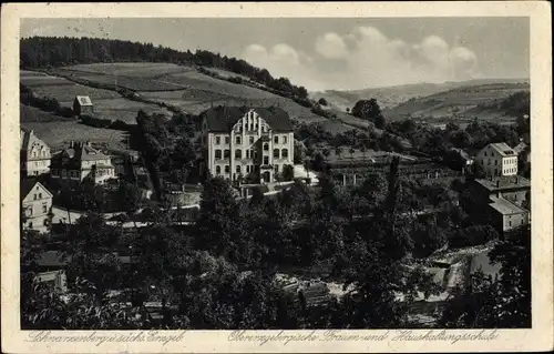 Ak Schwarzenberg Erzgebirge, Frauen- und Haushaltungsschule