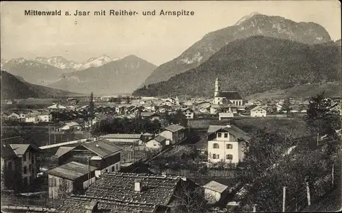 Ak Mittenwald in Oberbayern, Reiterspitze, Arnspitze