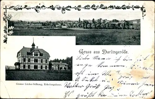 Litho Ilsenburg im Harz, Panorama, Gustav Lücke Stiftung, Erholungshaus