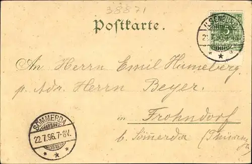 Litho Ilsenburg am Nordharz, Pensionat Waldhöhe, Ilsfälle, Ilsestein