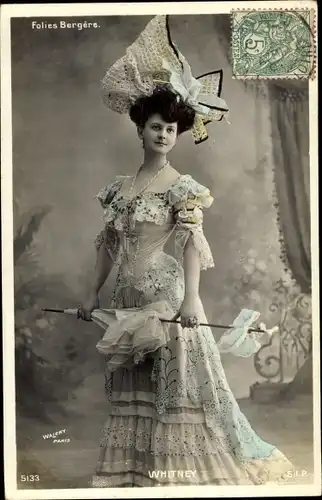 Ak Schauspielerin Edith Whitney, Portrait, Folies Bergere