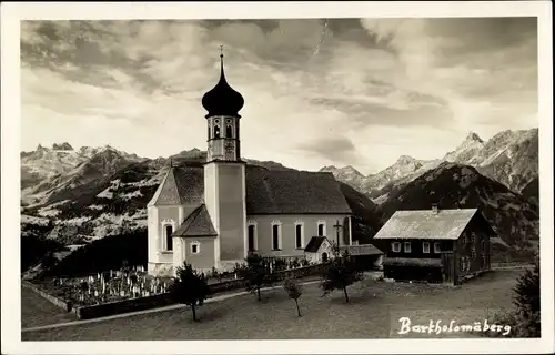Ak Bartholomäberg Vorarlberg, Kirche