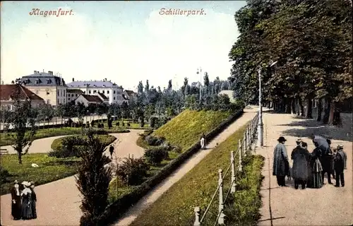 Ak Klagenfurt am Wörthersee Kärnten, Schillerpark