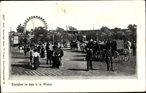 Ak Wien 2 Leopoldstadt, Prater, Einfahrt