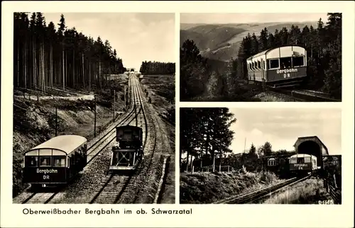 Ak Oberweißbacher Bergbahn im oberen Schwarzatal
