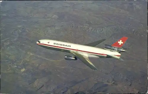 Ak Schweizer Passagierflugzeug, Swissair, Douglas DC-10-30