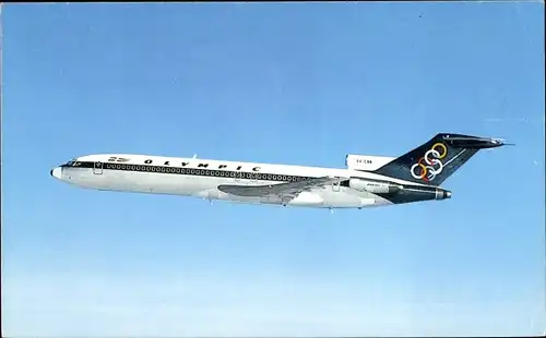 Ak Griechisches Passagierflugzeug, Olympic Airways, Boeing 727 200