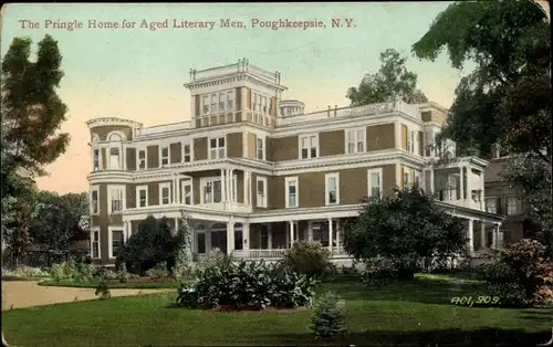 Ak Poughkeepsie New York USA, Pringle Home for Aged Literary Men