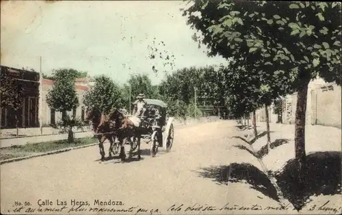 Ak Mendoza Argentinien, Calle Las Heras