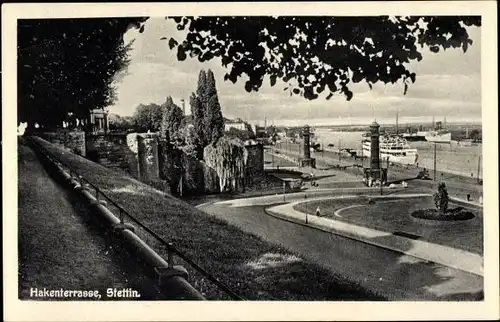 Ak Szczecin Stettin Pommern, Hakenterrasse