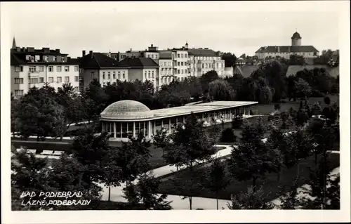 Ak Lázně Poděbrady Bad Podiebrad Region Mittelböhmen, Kurbad, Häuser