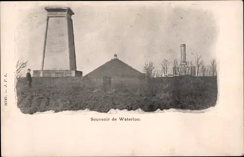 Ak Waterloo Wallonisch Brabant, Monument