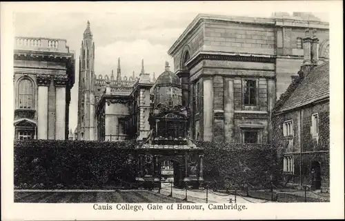 Ak Cambridge England, Caius College, Gate of Honour