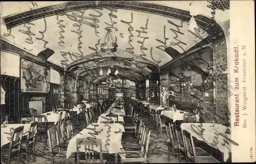 Ak Frankfurt am Main, Restaurant zum Krokodil