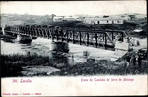 Ak Lucalla Lucala Angola, Ponte do Caminho de ferro de Malange