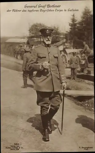 Ak General Graf Bothmer, Führer des Bayrischen Corps in Galizien, 1. WK