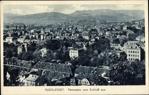 Ak Rudolstadt in Thüringen, Panorama vom Schloss aus