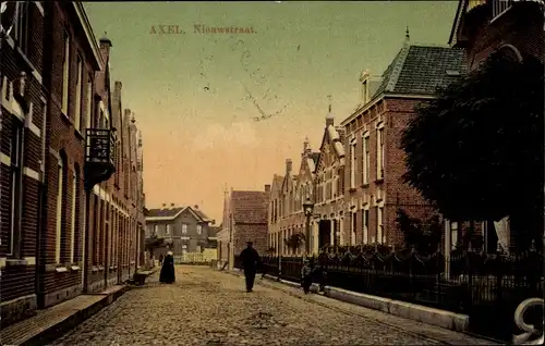 Ak Axel Zeeland Niederlande, Nieuwstraat