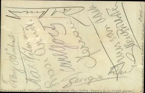 Ak Schauspieler Hans Junkermann, Ellen Richter, Carl Auen, Autogramme