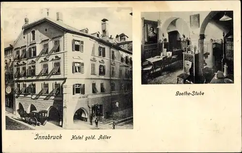 Ak Innsbruck in Tirol, Hotel goldener Adler, Innenansicht