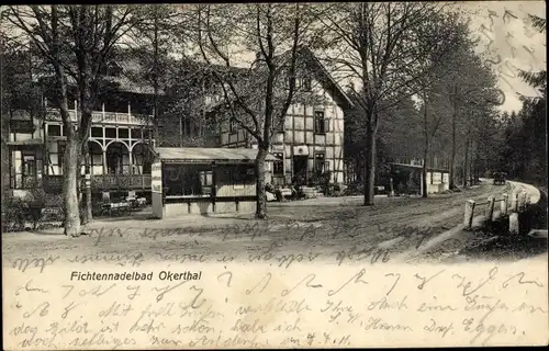 Ak Goslar am Harz, Fichtennadelbad Okertal