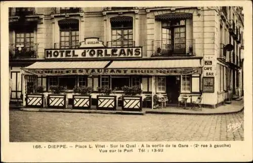 Ak Dieppe Seine Maritime, Hotel d'Orleans, Place L. Vitet