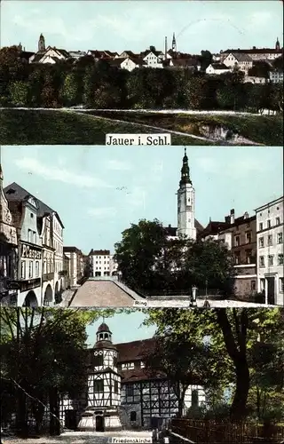 Ak Jawor Jauer Schlesien, Teilansichten, Ring, Friedenskirche