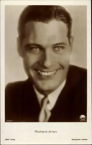 Ak Schauspieler Richard Arlen, Portrait