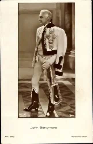 Ak Schauspieler Johny Barrymore, Portrait, Uniform