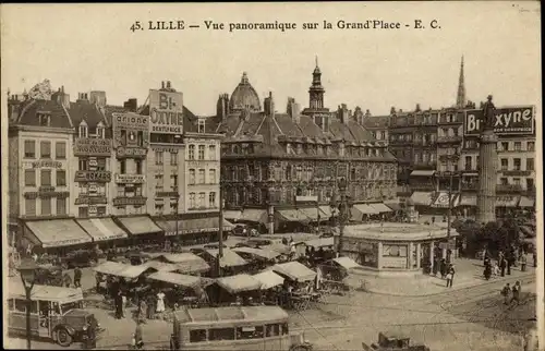 Ak Lille Nord, Panoramablick auf den Grande Place