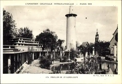 Ak Paris, Expo 1931, Guadeloupe-Pavillon