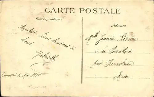 Ak Connerré Sarthe, Kirche, See, Souvenir, Blumen