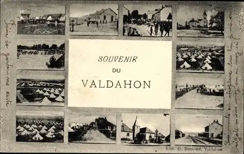 Ak Le Valdahon Doubs, Truppenübungsplatz, Zelte, Soldaten