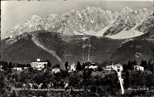 Ak Innsbruck in Tirol, Hungerburgbahn, Hungerburg, Seegrube