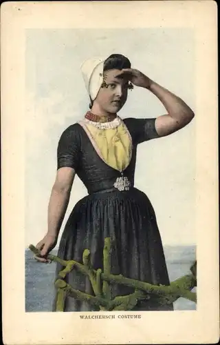 Ak Walcheren Zeeland, Niederländische Volkstracht