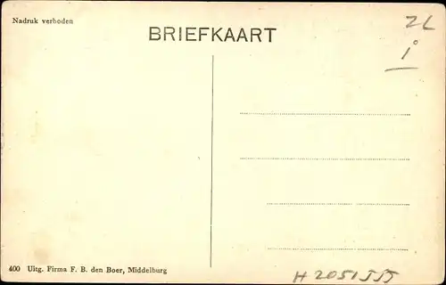 Ak Walcheren Zeeland, Niederländische Volkstracht