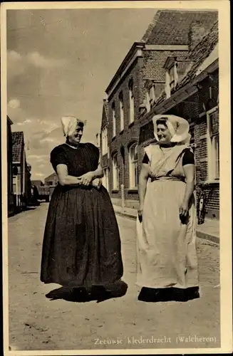 Ak Walcheren Zeeland, Zeeuwsche kleederdracht, Niederländische Volkstracht