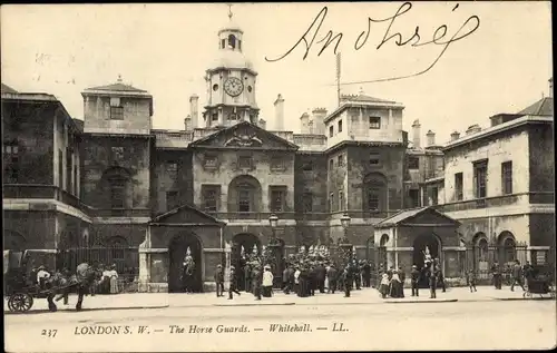 Ak City of Westminster London England, Whitehall, Horse Guards