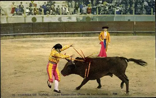 Ak Bullfight, Die Banderillas