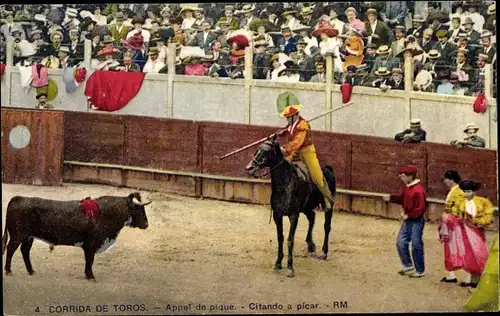 Ak Bullfight, Appel de pique, Zitieren eines Picar