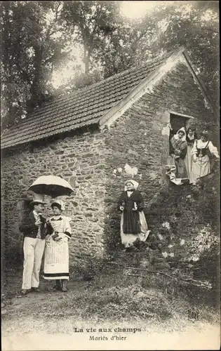 Ak Leben auf den Feldern, Verheiratet von gestern