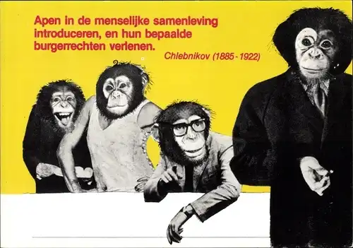 Ak Affen in der menschlichen Gesellschaft, Khlebnikov, Aida, Die neue Welt