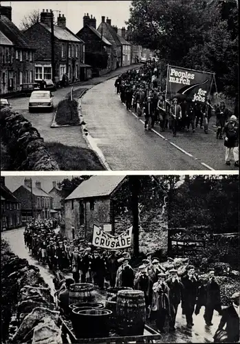 Ak Lavendon Buckinghamshire, Volksmarsch 1981, Jarrow Crusade 1936