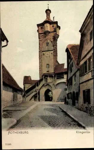 Ak Rothenburg ob der Tauber Mittelfranken, Klingentor