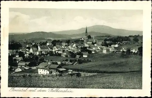 Ak Zwiesel Niederbayern, Gesamtansicht der Stadt mit Falkenstein