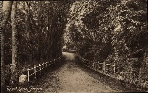 Ak Jersey Kanalinseln, Rozel Lane, Straßenpartie