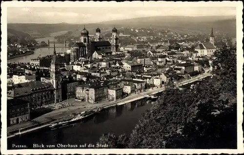 Ak Passau in Niederbayern, Gesamtansicht, Oberhaus