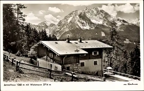 Ak Berchtesgaden in Oberbayern, Watzmann, Jennerhaus