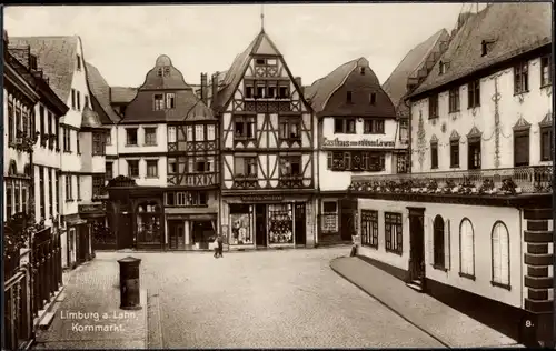 Ak Limburg an der Lahn, Straßenpartie, Kornmarkt